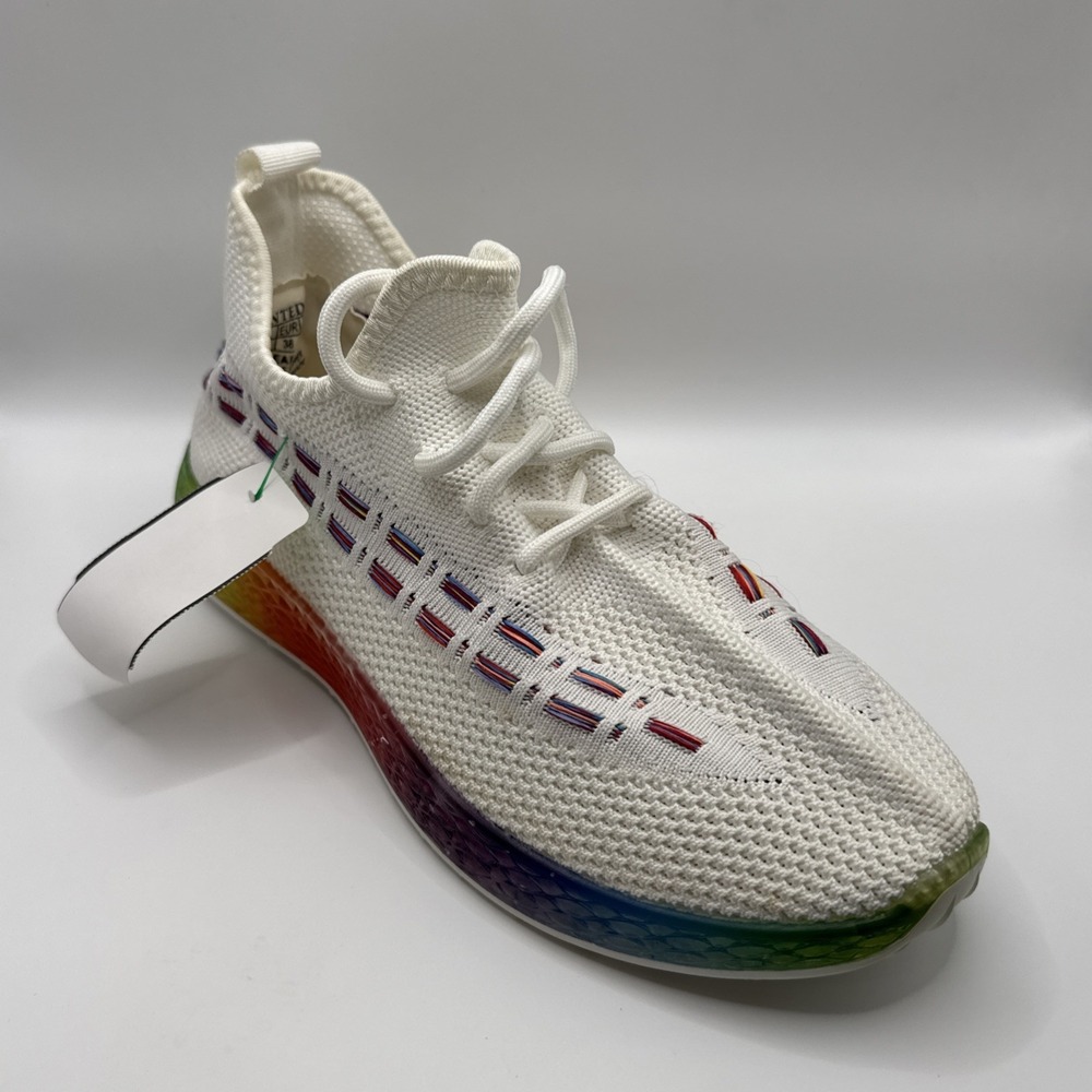 Wanted Women's NEW Streak Speed Knit Fitness Size 7  Rainbow Running Shoes